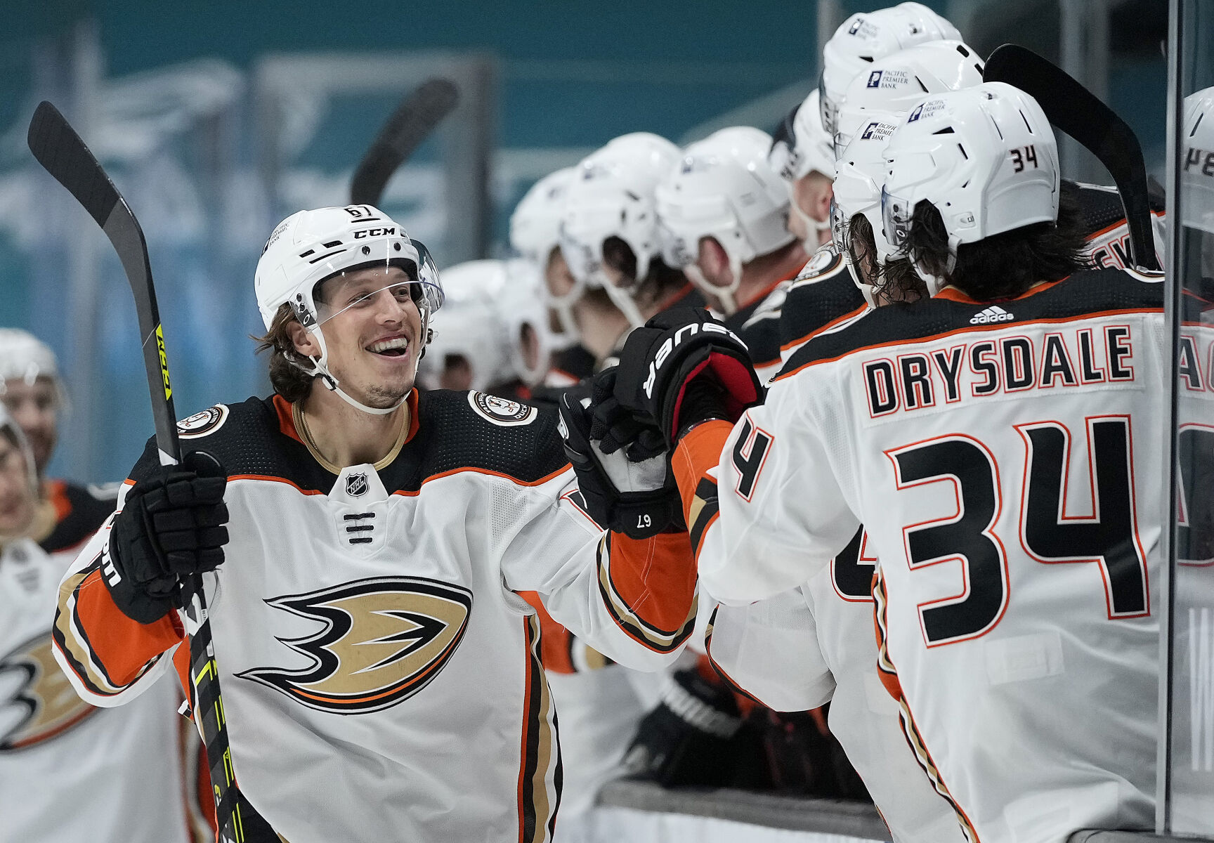 APTOPIX Ducks Sharks Hockey